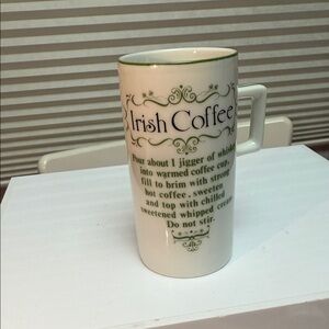 Irish Coffee Mug with Green Accents